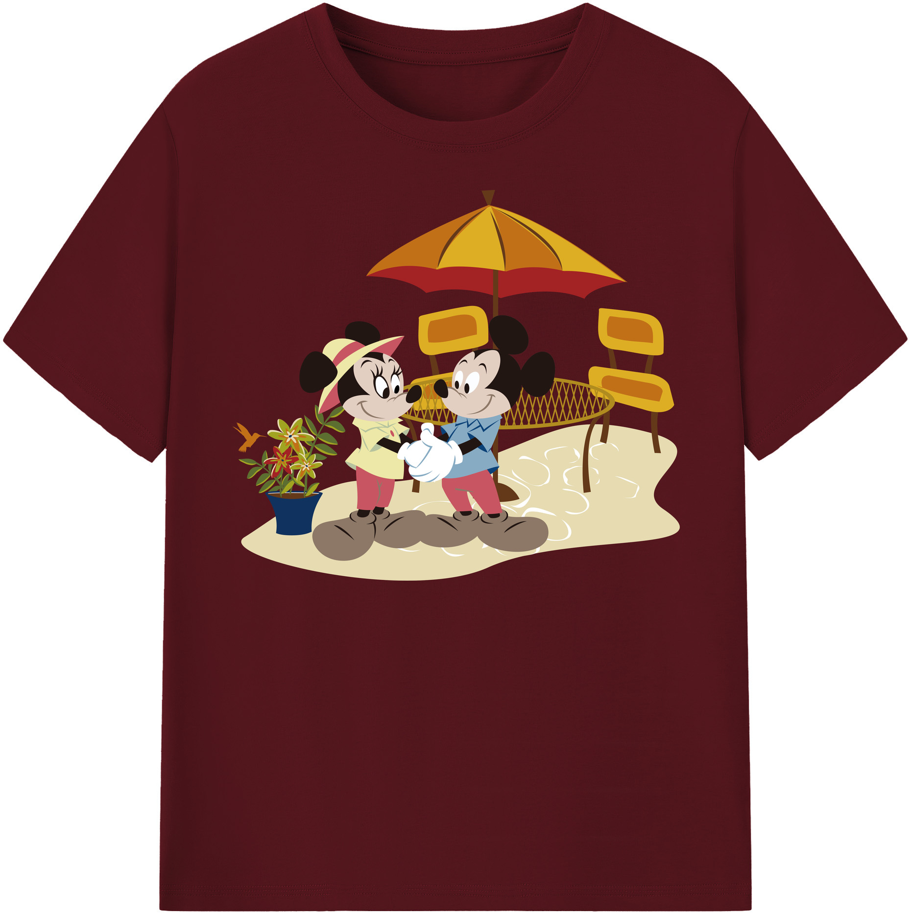 （画像用） ミッキーマウス Mickey Mouse 綿100％半袖Tシャツ（フロントプリント）